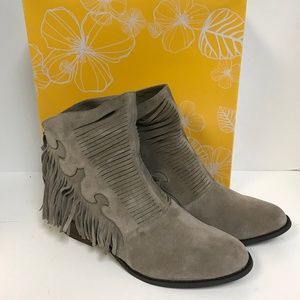 Yellow Box Letty Taupe Suede Bootie